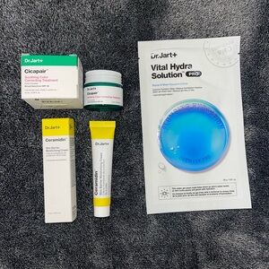 Dr. Jart+ Cicapair soothing color correcting cream & face mask, & moisturizer